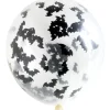 Balony gumowe z konfetti nietoperze 30 cm 4 szt.