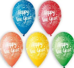 Balony Happy New Year 12 cali 1 szt