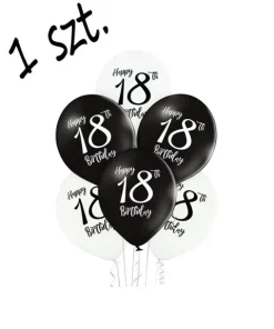 Balony Happy 18th Birthday Osiemnastka 12 cali 1 szt.