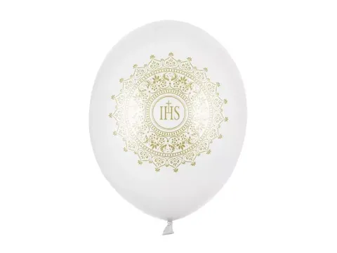 Balony Komunia Święta IHS 6szt.