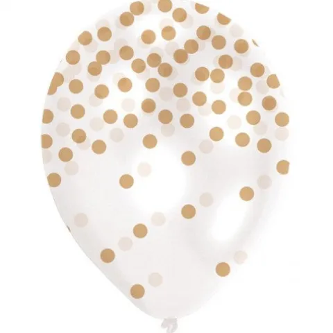 Balony nadruk Konfetti 11 cali 6 szt