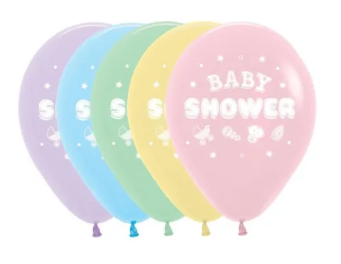 Balony Sempertex Baby Shower Gwiazdki 12'' 50 szt Mix kolorów