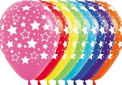 Balony Sempertex Duże Gwiazdki 12'' 12 szt Mix kolorów
