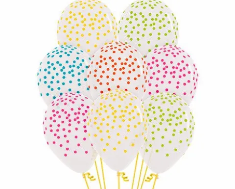 Balony Sempertex Konfetti 12'' 12 szt Mix kolorów