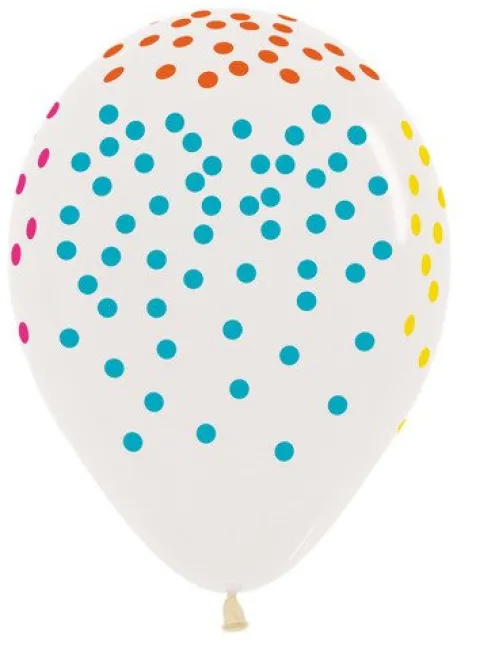 Balony Sempertex Konfetti 12'' 50 szt Neonowe