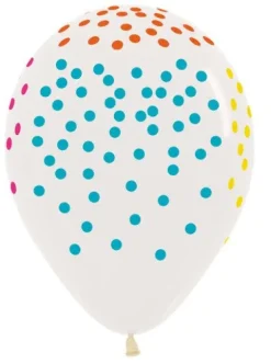 Balony Sempertex Konfetti 12'' 12 szt Neonowe