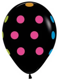 Balony Sempertex Kropki 12'' 50 szt Neonowe