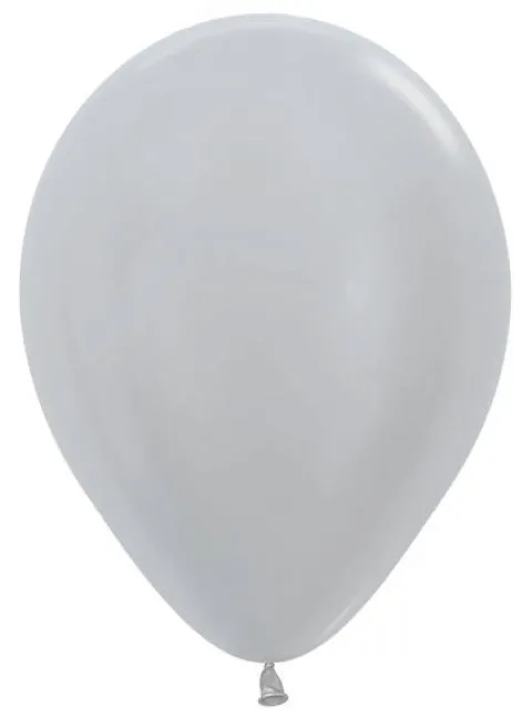 Balony Sempertex Satin Pearl 10'' 100 szt. Silver