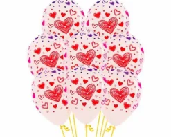 Balony Sempertex Serca w 3 kolorach 12'' 50 szt Mix