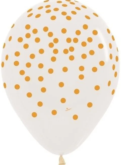 Balony Sempertex Złote Konfetti 12 cali 50 szt.