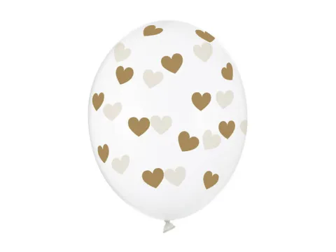 Balony Serduszka Crystal Clear 30cm 1 szt. kolor do wyboru