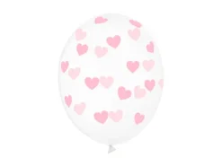 Balony Serduszka Crystal Clear 30cm 1 szt. kolor do wyboru