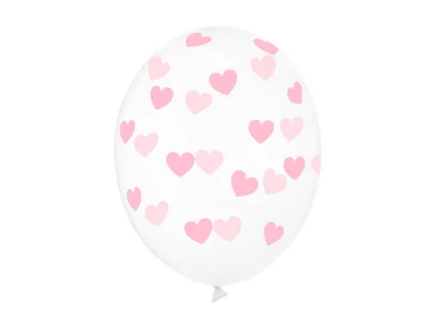 Balony Serduszka Crystal Clear 30cm 1 szt. kolor do wyboru