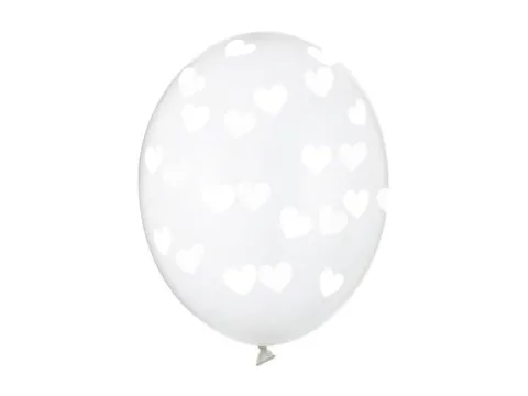 Balony Serduszka Crystal Clear 30cm 1 szt. kolor do wyboru