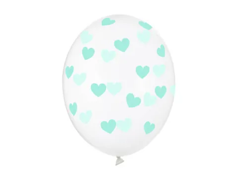 Balony Serduszka Crystal Clear 30cm 1 szt. kolor do wyboru