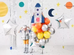 Balony srebrne Chrome Shiny - Glossy balloons 12'' 50 szt.