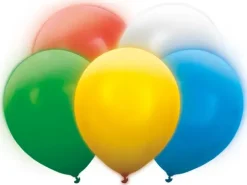 Balony świecące LED zestaw KOLOROWE mix 30 cm 5 szt.