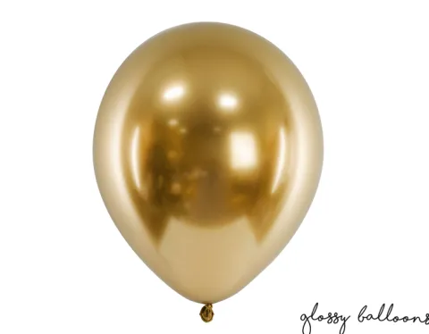 Balony złote Chrome Shiny - Glossy balloons 12 cali 50 szt.