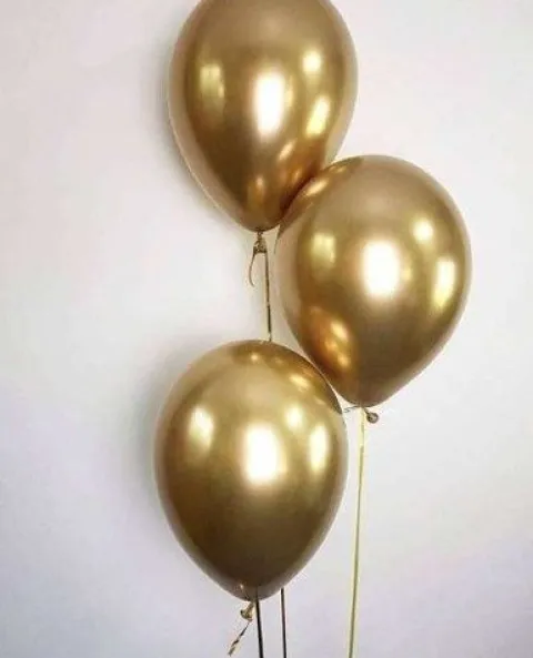 Balony złote Chrome Shiny - Glossy balloons 12 cali 50 szt.