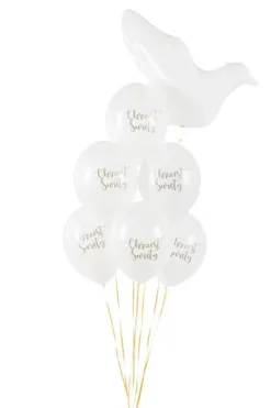 Balony białe pastelowe CHRZEST ŚWIĘTY 12 cali 1 szt.