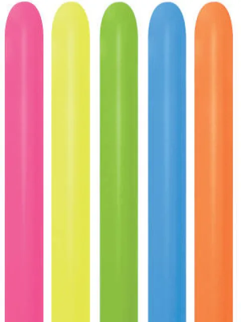 Balony do modelowania 260Q Sempertex 100 szt Mix NEON