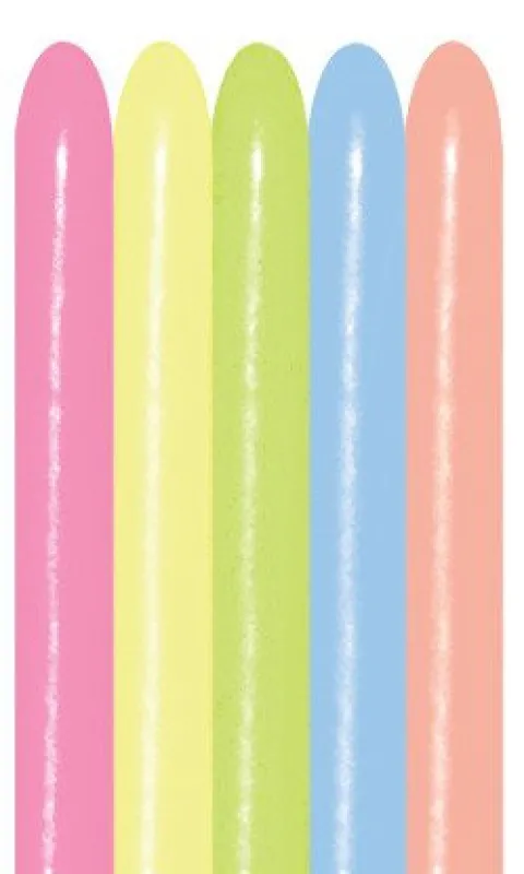 Balony do modelowania 260Q Sempertex 100 szt Mix NEON
