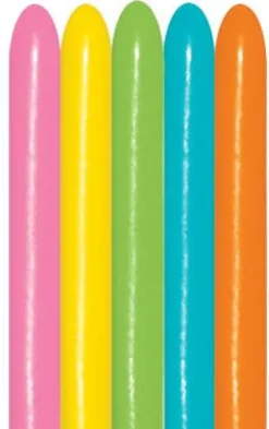 Balony do modelowania 260Q Sempertex 100 szt Mix Tropikalny