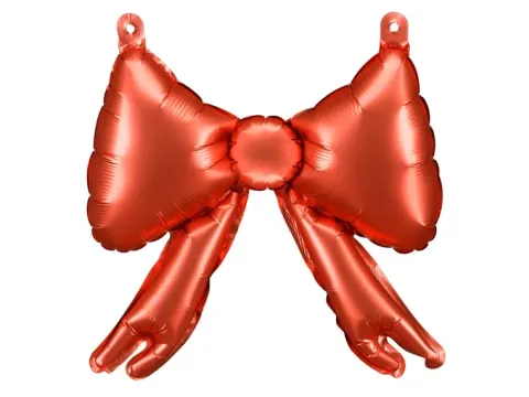 Balony foliowe do girland Kokardy, 25,5 x 25 cm, czerwone 5 szt.