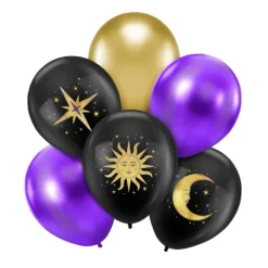 Balony gumowe Andrzejki Wróżki Magia 6 szt.