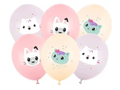 Balony gumowe Koci Domek Gabi zestaw 6 szt.
