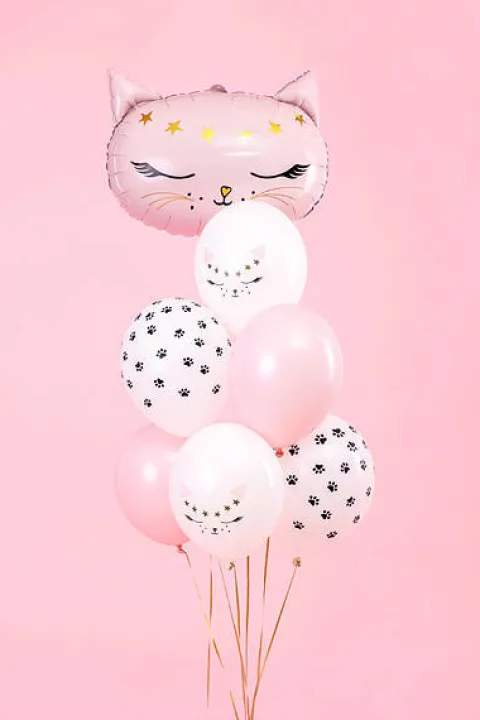 Balony gumowe 12" KOTEK 6 szt.