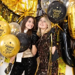 Balony Happy New Year Sylwester 12 cali zestaw 6 szt.