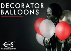 Balony lateksowe Everts Decor Line by Amscan 11 cali 50 szt. Jet Black