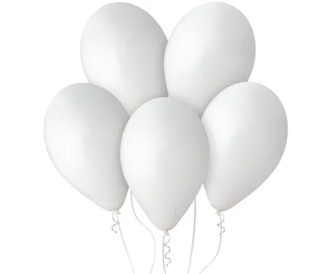 Balony lateksowe pastel białe 13 cali 50 szt. Gemar