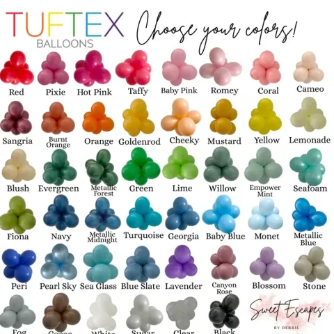 Balony lateksowe TUFTEX 11 cali kolor Orange 100 szt.