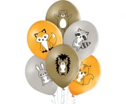Balony lateksowe zwierzątka leśne Woodland 12 cali 6 szt.