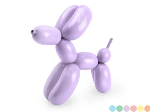 Balony modeliny Pastel 30 szt. 130 cm z pompką, mix kolorów