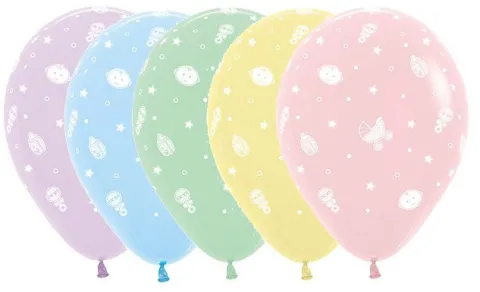 Balony Sempertex Bobas 12'' 12 szt Mix kolorów