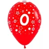 Balony Sempertex Cyfry 12'' 12 szt Mix kolorów