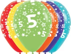 Balony Sempertex Cyfry 12'' 12 szt Mix kolorów