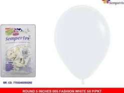 Balony Sempertex Fashion Solid 5'' 50 szt. White