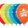 Balony Sempertex Happy Birthday Gwiazdki 12'' 1 sztuka Granatowy