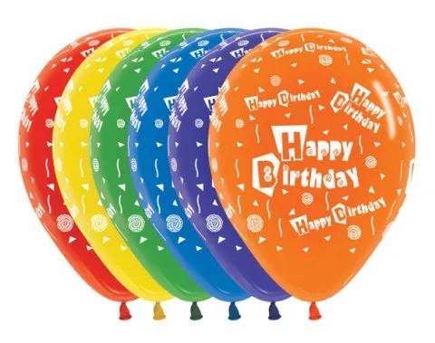 Balony Sempertex Happy Birthday Party 12'' 50 szt