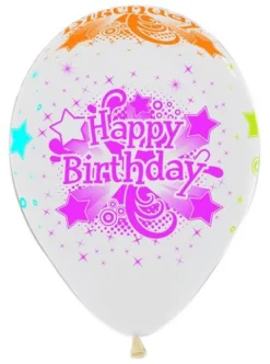 Balony Sempertex Happy Birthday Neon 12'' 12 szt