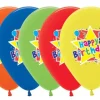 Balony Sempertex Happy Birthday Gwiazdki 12'' 50 szt Mix kolorów