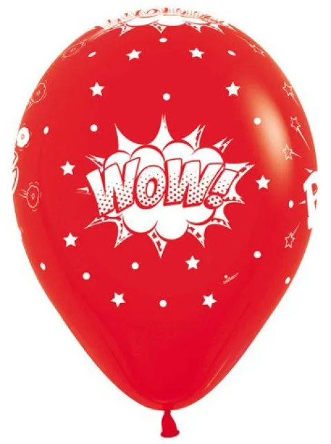 Balony Sempertex Komiks 12'' 12 szt Mix kolorów