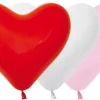 Balony SERCE 16 cali Sempertex 50 szt MIX ROMANTYCZNY