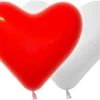 Balony SERCE 12'' Sempertex 50 szt Mix Biało-czerwony
