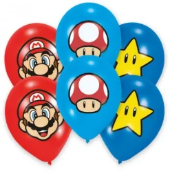 Balony Super Mario Bros 27,5 cm/11" 6 sztuk