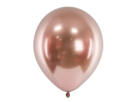 Balony złoty róż Chrome Shiny - Glossy balloons 12 cali 50 szt.